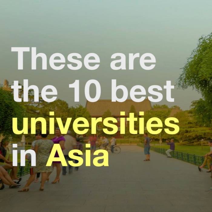 Daftar 10 universitas terbaik di asia * ada kampus kamu