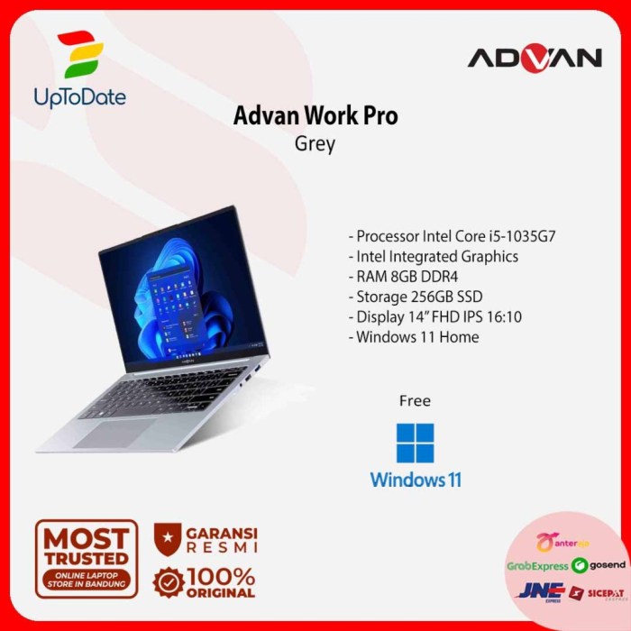 Advan workpro lite laptop terjangkau dengan performa tinggi untuk profesional muda