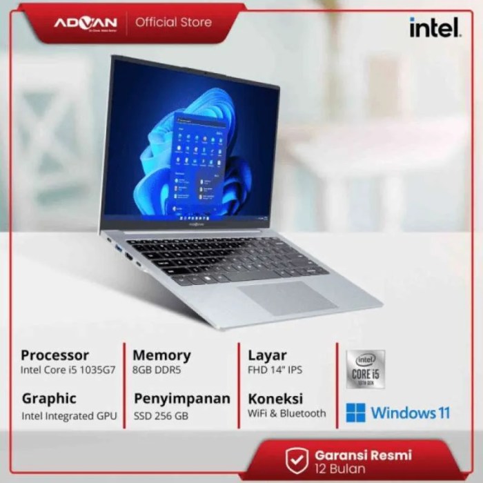 Advan workpro lite laptop terjangkau dengan performa tinggi untuk profesional muda